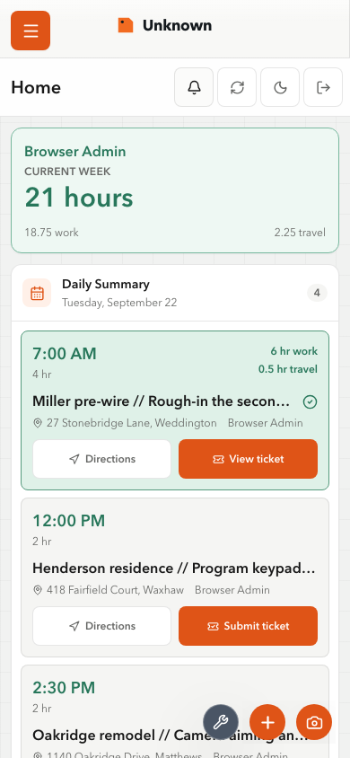 Home screen of Unknown on a phone